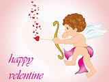 a cute cupid with love arrow