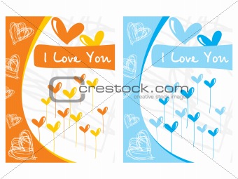 two balloons design love card





