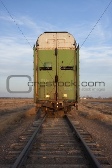 old stock rail car for livestock transportation 