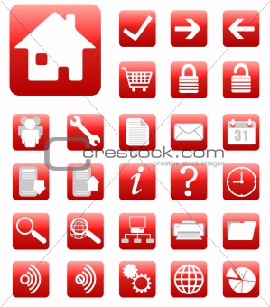 red website and internet icon