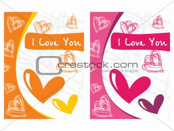 beautyful design two love cards