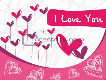 abstract background card with red heart