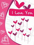 love card with funky design