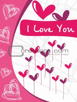 love card with funky design