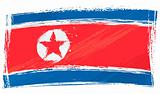 Grunge North Korea flag
