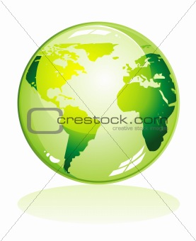 Colorful Green Earth Icon