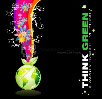 Think Green Earth Background