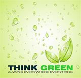 Think Green water Background