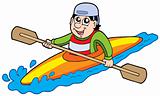 Cartoon kayaker