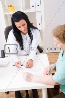 Young doctor inspect a patient
