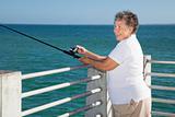 Senior Lady Fishing