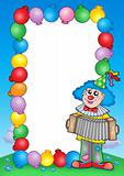 Party invitation frame with clown 6