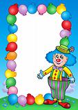 Party invitation frame with clown 7
