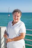 Senior Woman Loves Fishing
