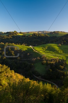 Winding Road on Green Hills
