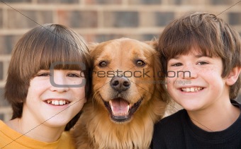 Boys and a Dog