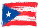 Grunge Puerto Rico flag