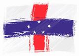 Grunge Netherlands Antilles flag