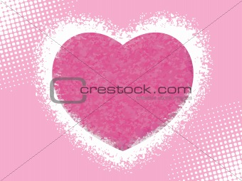 abstract a pink heart with background