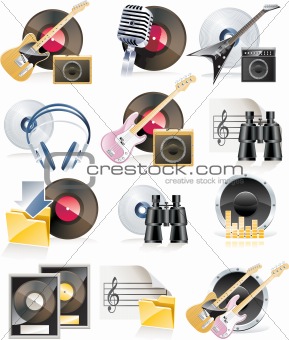 Vector musical icon set