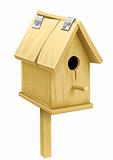wooden starling-house - home for birds