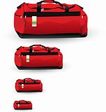 vector icon of a red sports bag
