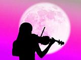Violinist in the moon