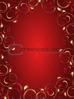 Abstract background with floral ornament
