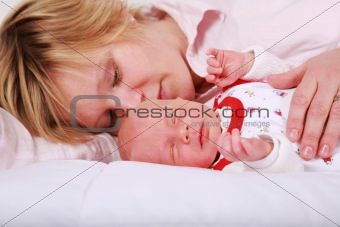 Lovely newborn sleeping 