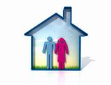Couple in a ecological house