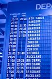 Depature schedule board in asian airport