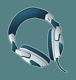 vector isolated image plastic headphones