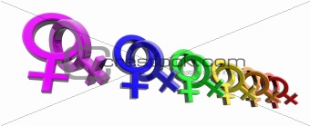 woman-woman symbols rainbow