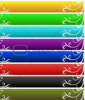 Abstract line patterns banners