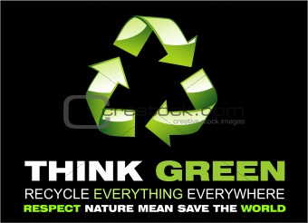 Think Green and Recycle Flayer