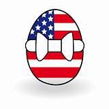 Abstract egg with USA flag for Easter day