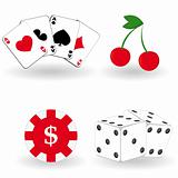 Set of gambling icons
