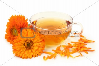 Herbal calendula tea