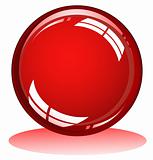 Red glossy sphere