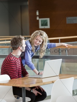 Couple by the computer