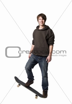 Man with a skateboard