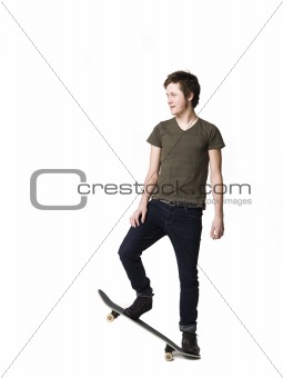 Man with a skateboard