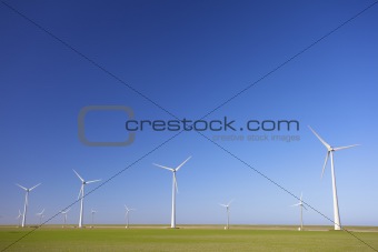 Windmills in Holland producing clean energy