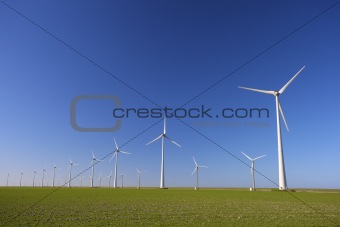 Windmills producing green energy against global warming