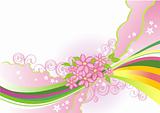 abstract flower background / vector