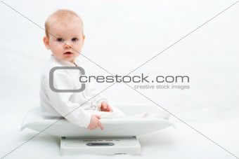 baby on scales