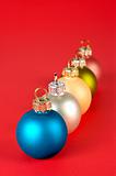 Some coloured Christmas balls