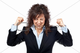 Angered businesswoman