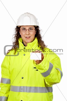Female construction worker 
