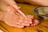 ayurvedic oil foot massage